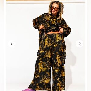 Dressed in LaLa Dragon Brocade Satin Top